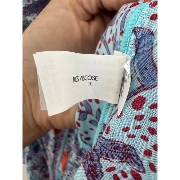 Poupette St Barth Women's Della Ruffled Mini Dress Size Medium Floral Smocked - Picture 5 of 14